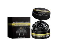 Tyre Black Restorer - Fast Gloss Finish, Deep Sheen Rubber Quick Wipe, 50g Rapid Wax Gel Coating Paste Formula, Polymer Resin Wax Finish Compound Blend - For Cars SUVs Trucks RV Tyres