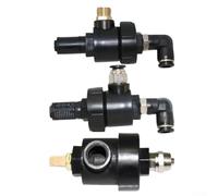 Tyre Changer Exhaust Valve, Quick One-Way Release Elbow for Bead Breaker Cylinder, Black Accessory for Automotive Tire Repair Tools (Type A/B/C)(C)