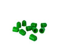 Tyre Doctor 10 Green Plastic Tyre Valve Caps, Universal Size Schrader Valve, Dust Caps for Bicycle, Motorbike, Cars, SUVs and Trucks