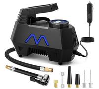 Tyre Inflator Air Compressor, 150PSI Tyre Air Pump for Car Tyres, Car Accessories, Auto Pump 12V DC with Digital Pressure Gauge and LED Light for Motorcycles, Bikes, Balls, Inflatables-Blue