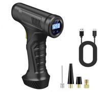 Tyre Inflator Air Compressor, Cordless Electric Bike Pump & Car Tyre Pump with Digital Display 150 PSI, LED Light, Portable Tyre Inflator for Car/Bicycle/Motocycle/Ball