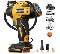 Tyre Inflator Compatible with Dewalt 18V Battery, 160 PSI Cordless Air Compressor with LCD Digital Pressure Gauge, Auto-Shut Off & Fast Inflation, Tire Inflator for Car, Bike, Sport Ball (Tool Only)