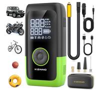 Tyre Inflator Portable Air Compressor, Ultra Fast Dual-Cylinder Air Pump for [Pickup & Large Car Tyres] with Fine-Tune Mode, Pressure Gauge, 12000mAh&45W Fast Charge fits MPV, SUV, Cars, Motor