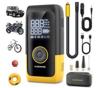 Tyre Inflator Portable Air Compressor, Ultra Fast Dual-Cylinder Air Pump for [Pickup & Large Car Tyres] with Fine-Tune Mode, Pressure Gauge, 12000mAh&45W Fast Charge fits MPV, SUV, Cars, Motor
