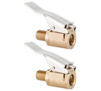 Tyre Inflator Tip - 2 Pieces Heavy Duty Inflator Nozzle Adapter | Brass Inflator Nozzle for Vehicle Tyre | Suitable for Motorcycle, Bicycle, Trailer, Motorhome, Car, Truck