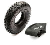 Tyre & Inner Tube 260x85 Diamond Tread 2 Ply Mobility Scooter 4 Inch