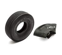 Tyre & Innertube 4.10/3.50-4 Mini BMX Bike Bicycle Black Block Tread 4 Inch Wheel Rim 4 Ply