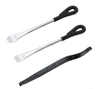 Tyre Lever Set, 3 Piece Motorcycle Tyre Pry Bar Tool, Plastic Handle High Hardness Tyre Removal Kit(Black)
