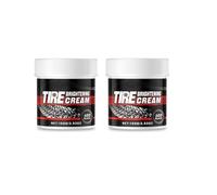 Tyre Nourish Cream, Car Tire & Plastic Trim Renewal Paste, Powerful Wheel Cleaning Refurbish Wax, Ant-crack And Explosion, for Car Trucks Motorcycles Tires, Restores Black Gloss, Blocks UV (2PC)