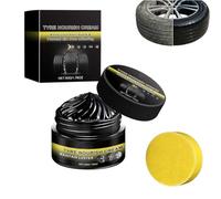 Tyre Nourish Cream, Powerful Wheel Cleaning Refurbish Wax, Restores Black Gloss, Tyre Nourish Cream Maintain Luster, Non-greasy & Long Lasting for All Vehicle Tires (1)