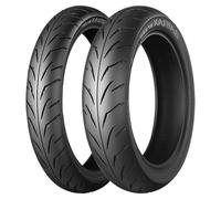 TYRE PAIR BRIDGESTONE 80/90-17 44S + 130/70-17 62H BATTLAX BT39