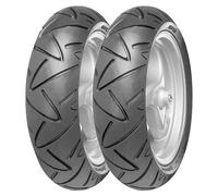 TYRE PAIR CONTINENTAL 140/70-12 65P + 130/90-10 61J TWIST M/C