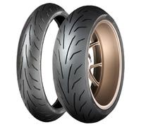TYRE PAIR DUNLOP 120/60-17 (55W) + 180/55-17 (73W) QUALIFIER CORE