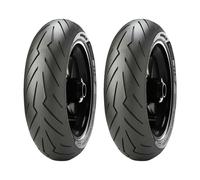 TYRE PAIR PIRELLI 120/70-17 58S + 100/80-17 52S DIABLO ROSSO SPORT