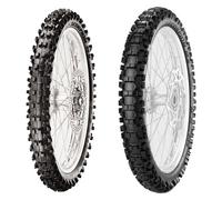 TYRE PAIR PIRELLI 80/100-14 MX32 MID S + 100/90-19 MX32 MID H