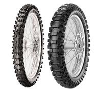 TYRE PAIR PIRELLI 80/100-14 MX32 MID S + 110/90-19 MX32 MID H