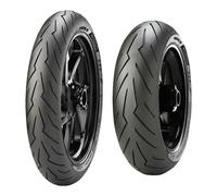 TYRE PAIR PIRELLI 80/90-17 44S + 140/70-17 66S DIABLO ROSSO SPORT