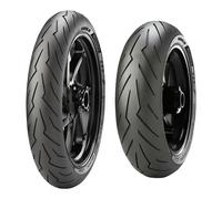 TYRE PAIR PIRELLI 90/80-17 46S + 100/80-17 52S DIABLO ROSSO SPORT