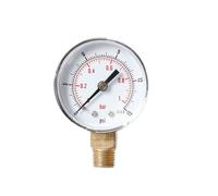 Tyre Pressure Gauge 2pcs Y50 Pressure Gauge 52mm 1/4 BSPT Vertical 15,30,60,100,150,300PSI(0-15psi)