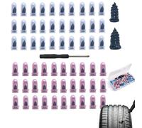Tyre Repair Screws Kit - 60PCS Tire Repair Screw Plugs with Screwdriver, Fast Self-Service Emergency Puncture Repair for Car, Van, Bike, Motorbike, No Need to Remove Tyre (One pieces-60 pieces)