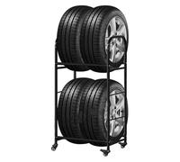 Tyre Rim Display Rack，Wheel Rims Shelf Organizer， Adjustable Tire Rack Base, Metal Garage Storage Rack Stand, Apartment Workshop Basement Tire Display Holder(66cm/26inch)