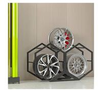 Tyre Rim Display Rack，Wheel Rims Shelf Organizer， Rims Tire Rack for Garage Home Trade Show Auto Repair Shop Floor Standing Tyre Hexagon Display Stand(2+1)