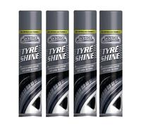 Tyre Shine Spray, Long-Lasting, Instant Gloss, Black Finish, Easy Aerosol Application, Protective, Restores Tire Appearance, Quick Drying Automotive Tire Shine Solution