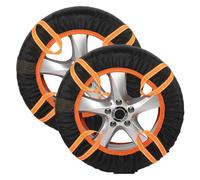 Tyre Snow Blanket Socks - Non-Slip Textile Snow Chains | Emerccy Snow Tyre Sock | Winter Tyres - Traction Aid | Tyre Cover with Reflective Warning Strips for Motorhomes, SUVs, Trucks, Small Cars