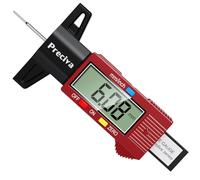 Tyre Tread Depth Gauge, Preciva Burgundy 0-25.4mm/Inch Digital Tire Surface Checker UK Measuring Tool UK with Large LCD Screen for Cars, Trucks, Vans