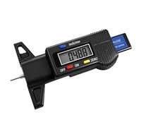 Tyre Tread Depth Gauge UK, 0-25.4mm/1inch Digital Tread Depth Checker Tyre Depth Measure with Large LCD Screen Portable Saving Mode Tire Thread Measuring Tool for Trucks Cars Motorcycles Bike (Black)