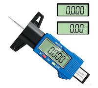 Tyre Tread Depth Gauge UK, 0-25.4mm/Inch Digital Tyre Depth Gauge, Large LCD Digital Tire Checker, Tire Thread Measuring Tool for Cars, Trucks, Motos, Bike Blue