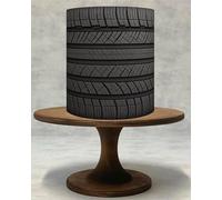 Tyre Tread Pattern Cake Wrap Around & Edible Cake Topper - Perfect for Car, Racing or Mechanic-Themed Birthday Cakes - Icing/Wafer Paper!100 (Wafer Paper)