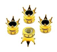 Tyre Valve 20PCS Crown Tire Valve Stem Caps - Aluminum Alloy Dustproof Covers Fot Tyre Valve Caps(Gold -1)