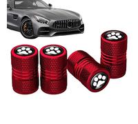 Tyre Valve Caps - 4 Leak Proof Tire Valve Stem Caps | Tyre Dust Cap with Dog Paw Shape | Car Tire Cap for Vehicle Maintenance,decorative Customization,air Seal Protection,and Daily Driving Safety