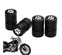 Tyre Valve Caps - 4 Leak Proof Tire Valve Stem Caps | Tyre Dust Cap with Dog Paw Shape | Car Tire Cap for Vehicle Maintenance,decorative Customization,air Seal Protection,and Daily Driving Safety