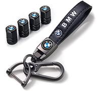 Tyre Valve Caps Caps and Metal Keychain Combo Compatiable Fit BMW X1 X3 X7 X5 X6 1 3 5 6 Series Z4 7 M Series, Stem Cover Dust Caps for Car Tyres, Car Accessories
