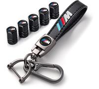 Tyre Valve Caps Caps and Metal Keychain Combo, Stem Cover Dust Caps for Car Tyres, Car Accessories