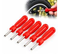 Tyre Valve Removal Tool for Car, Schrader Valve Core Removal Tool, Tyre Key | 5 PCS Red Precision-Engineered Single-Head Allows Easy Removal and Replacement of Valve Cores Without Damaging the Valve Stem