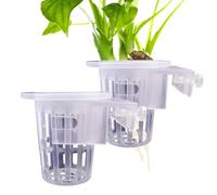 TYREE 2Pcs Transparent Hanging Aquarium Plant Holder Adjustable Fish Tank Planter Cups Planter Cups Aquascapes Accessories