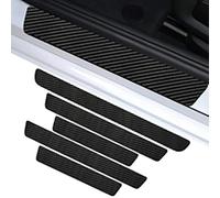 TYREEDE 5Pcs Car Door Sill Protector Strips for Renault Kadjar 2015-2019,Car Door Sill Scuff Plate Kick Plates Protection Sticker Film for Car Door Guard