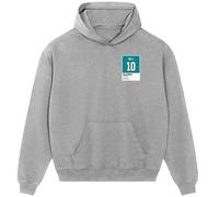 Tyreek Hill 10 Dolphins Jersey Frame Men's Hoodie - Gray / 2XL