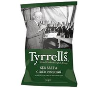 Tyrells Salt and Cider Vinegar Chips 150 g (Pack of 12)