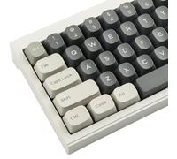 TYRIXKI PBT Double Shot Keycaps 172 Keys YMK Profile Keycaps, Classic Retro White Grey Dye Sublimation Cool Custom Keycap for Cherry Gateron MX Swithes Mechanical Keyboards