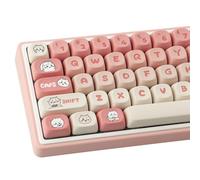 TYRIXKI PBT Keycaps 139 Keys MOA Profile Cute Keycaps Dye-Sublimation Pink Kawaii Anime Keycap Set Custom Keycap for Cherry Gateron MX Switches Mechanical Keyboards