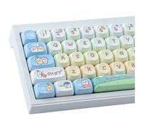 TYRIXKI PBT Keycaps 145 Keys MOA Profile Cute Keycap Dye-Sublimation Kawaii Anime Keycaps for Cherry Gateron MX Switches Mechanical Keyboards