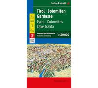 Tyrol - Dolomites - Lake Garda Panoramic and Road Map: 1:450,000 scale