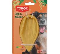 Tyrol - Pig Ears Bamboo Dog Toy - Dog Toy - with Bamboo Fibre and Nylon - Hard Resistance for Strong Chewers - Peachuet Butter & Bacon Flavour - 16 cm