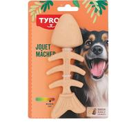 Tyrol - Salmon Bone Bamboo Dog Toy - Dog Toy for Chewing - with Bamboo Fibre and Nylon - Hard Resistance for Strong Chewers - Salmon Flavour - 14 cm