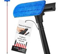 Tyroler 2-in-1 Window Cleaning Equipment | Telescopic Window Cleaner Tool 30-280 CM | Anti-Rust 7-Part Handle | Professional Window Cleaning Kit | 100% Rubber Window Squeegee Head for High Durability