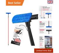 Tyroler 2-in-1 Window Cleaning Kit - Stainless Steel & Rubber Squeegee, 205 CM